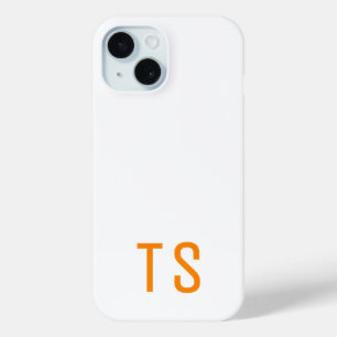 Minimale moderne Monogrammanfänge Orange Stylisch Case-Mate iPhone Hülle
