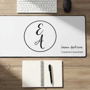 Minimale moderne professionelle Monogramm Schreibtischunterlage