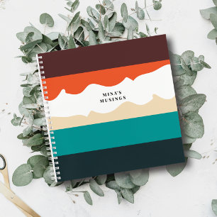 Minimale moderne retro-abstrakte Schriftart in Far Notizbuch