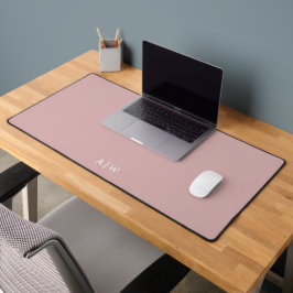 Minimale moderne Rose Monogram Initials Office Schreibtischunterlage