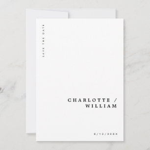 Minimale moderne schicke Typografie-Hochzeit Save The Date