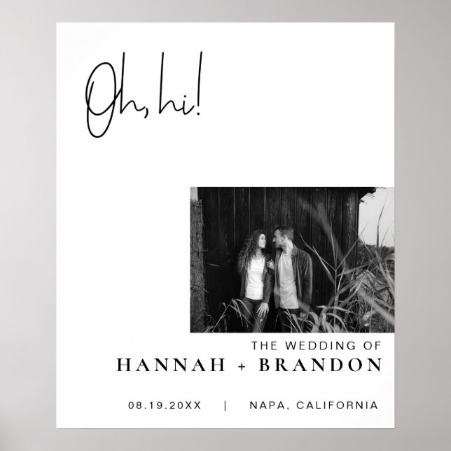 Minimale moderne schicke Typografie Klassische Hoc Poster (Vorne)