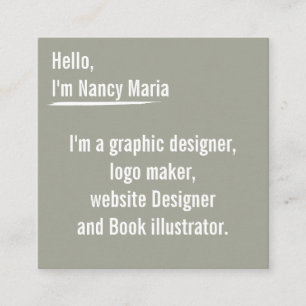 Minimale moderne Schiefer-Grafikgestaltung Quadratische Visitenkarte