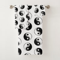 Minimale moderne Schwarz-Weiß Yin Yang Muster