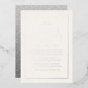 Minimale moderne Silberhochzeit Folieneinladung