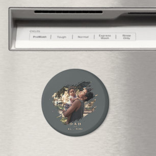 Minimale moderne trendige Fotopop Grün Vatertag Magnet
