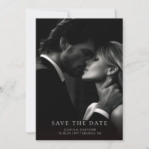 Minimale moderne Typografie Foto Save-the-Date  Save The Date