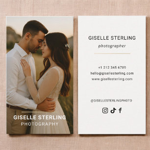 Minimale moderne Typografie-Fotografie Visitenkarte