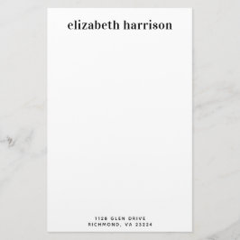 Minimale moderne Typografie Name Rücksendeadresse Briefpapier