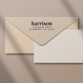 Minimale moderne Typografie Name Rücksendeadresse Gummistempel