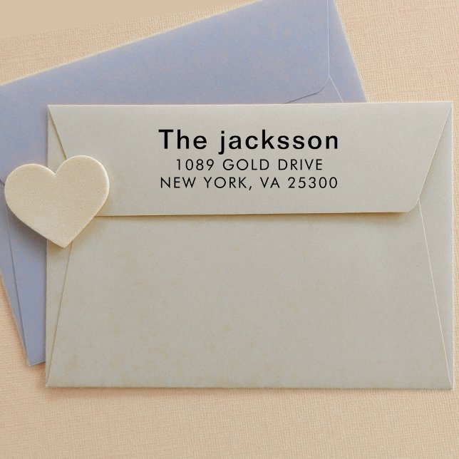 Minimale moderne Typografie Name Rücksendeadresse  Permastempel (Von Creator hochgeladen)