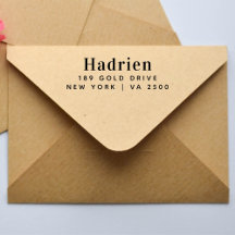 Minimale moderne Typografie Name Rücksendeadresse 