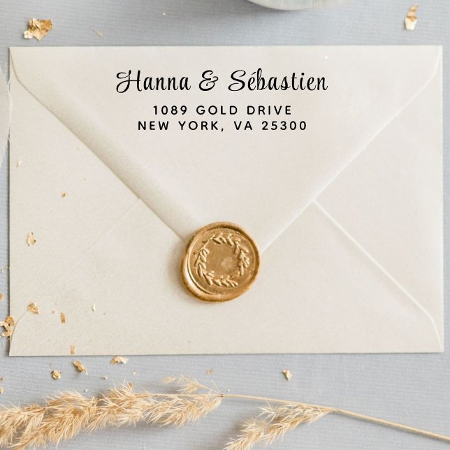 Minimale moderne Typografie Name Rücksendeadresse  Permastempel (Von Creator hochgeladen)