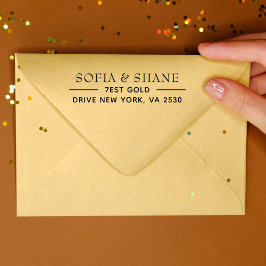 Minimale moderne Typografie Name Rücksendeadresse  Permastempel