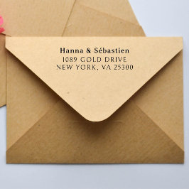 Minimale moderne Typografie Name Rücksendeadresse  Permastempel