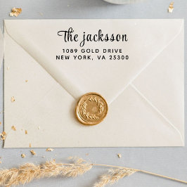 Minimale moderne Typografie Name Rücksendeadresse  Permastempel