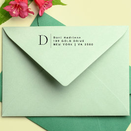 Minimale moderne Typografie Name Rücksendeadresse  Permastempel