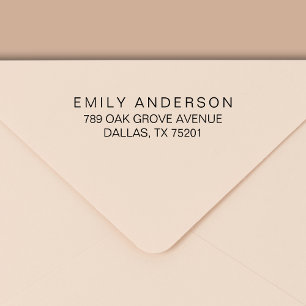 Minimale moderne Typografie-Rücksendeadresse Permastempel