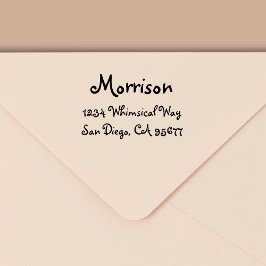 Minimale moderne Typografie-Rücksendeadresse Permastempel