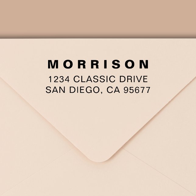 Minimale moderne Typografie-Rücksendeadresse Permastempel (Von Creator hochgeladen)