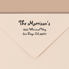 Minimale moderne Typografie-Rücksendeadresse Permastempel