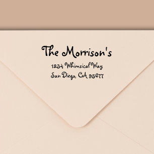 Minimale moderne Typografie-Rücksendeadresse Permastempel