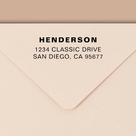 Minimale moderne Typografie-Rücksendeadresse Permastempel