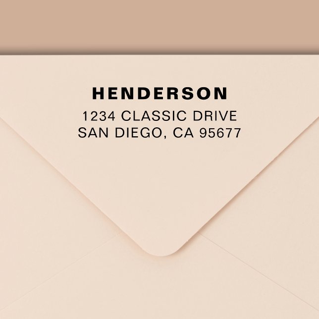 Minimale moderne Typografie-Rücksendeadresse Permastempel (Von Creator hochgeladen)