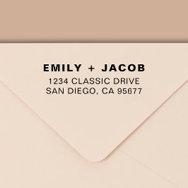 Minimale moderne Typografie-Rücksendeadresse Permastempel