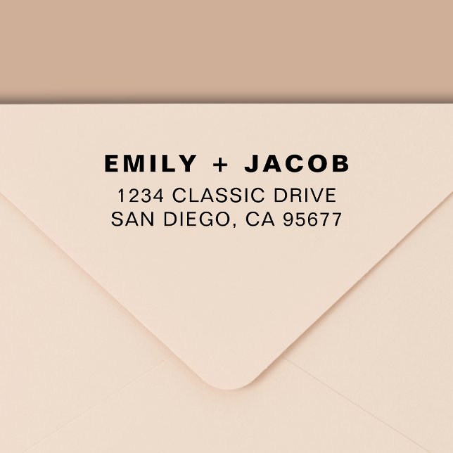 Minimale moderne Typografie-Rücksendeadresse Permastempel (Von Creator hochgeladen)