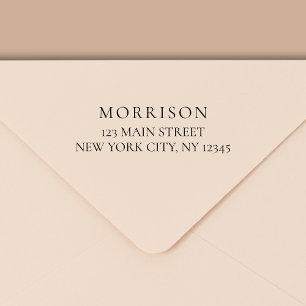 Minimale moderne Typografie-Rücksendeadresse Permastempel