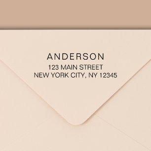Minimale moderne Typografie-Rücksendeadresse Permastempel