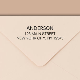 Minimale moderne Typografie-Rücksendeadresse Permastempel
