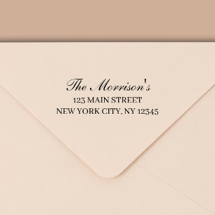 Minimale moderne Typografie-Rücksendeadresse Permastempel