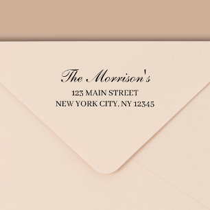 Minimale moderne Typografie-Rücksendeadresse Permastempel