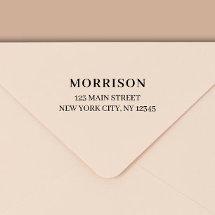 Minimale moderne Typografie-Rücksendeadresse Permastempel