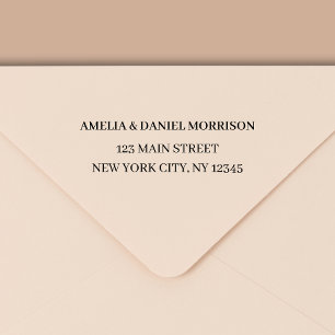 Minimale moderne Typografie-Rücksendeadresse Permastempel