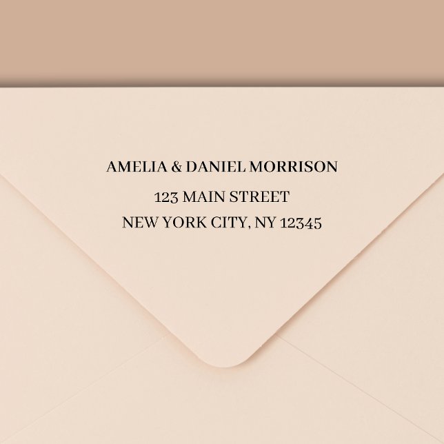 Minimale moderne Typografie-Rücksendeadresse Permastempel (Von Creator hochgeladen)