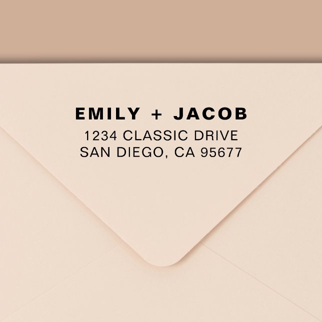 Minimale moderne Typografie-Rücksendeadresse Permastempel (Von Creator hochgeladen)