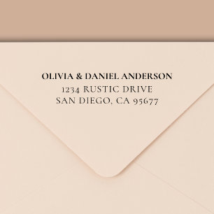 Minimale moderne Typografie-Rücksendeadresse Permastempel