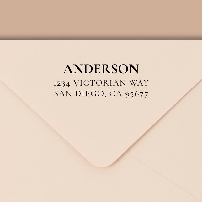 Minimale moderne Typografie-Rücksendeadresse Permastempel (Von Creator hochgeladen)