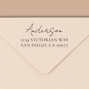 Minimale moderne Typografie-Rücksendeadresse Permastempel