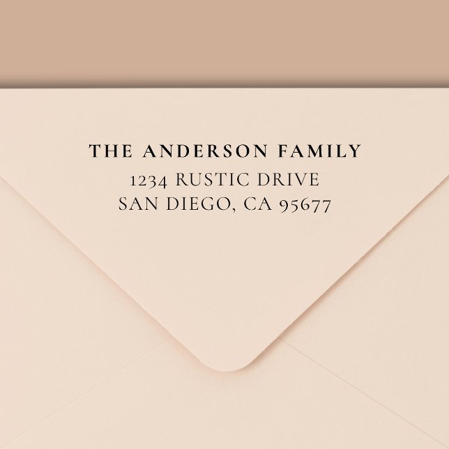 Minimale moderne Typografie-Rücksendeadresse Permastempel (Von Creator hochgeladen)