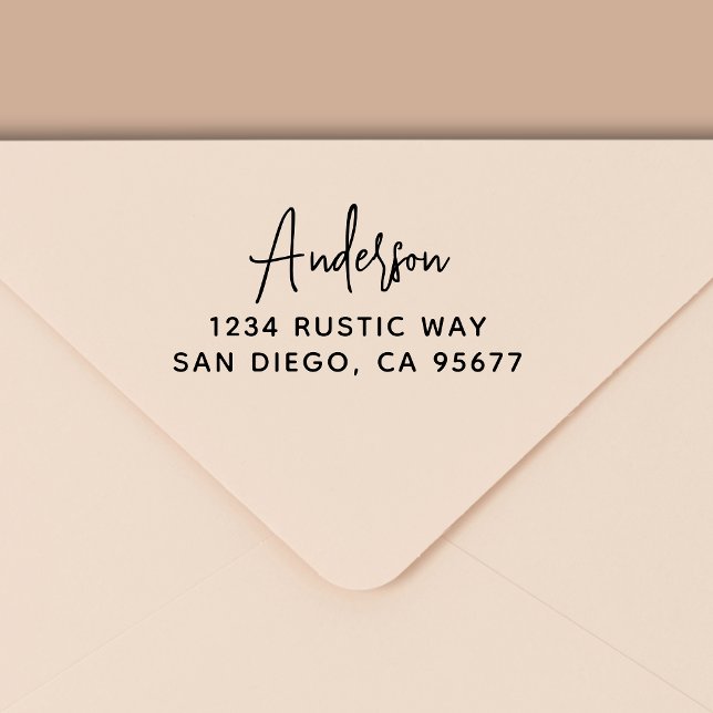 Minimale moderne Typografie-Rücksendeadresse Permastempel (Von Creator hochgeladen)