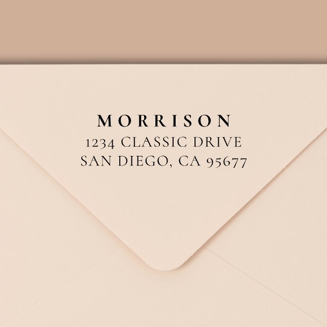 Minimale moderne Typografie-Rücksendeadresse Permastempel (Von Creator hochgeladen)