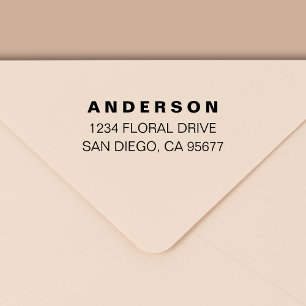 Minimale moderne Typografie-Rücksendeadresse Permastempel