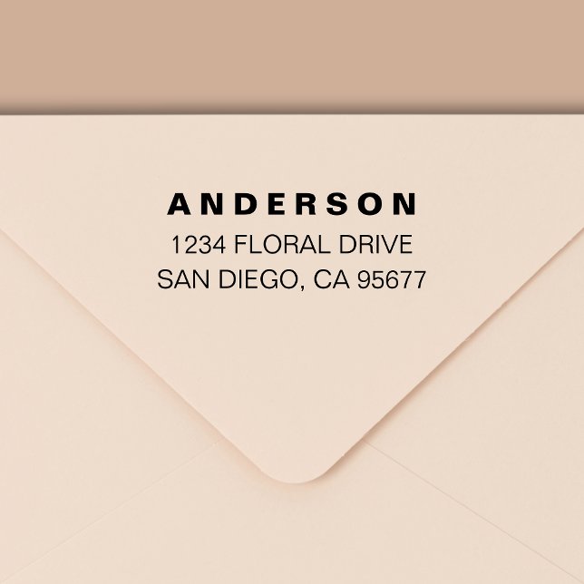 Minimale moderne Typografie-Rücksendeadresse Permastempel (Von Creator hochgeladen)