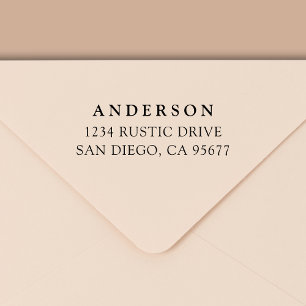 Minimale moderne Typografie-Rücksendeadresse Permastempel