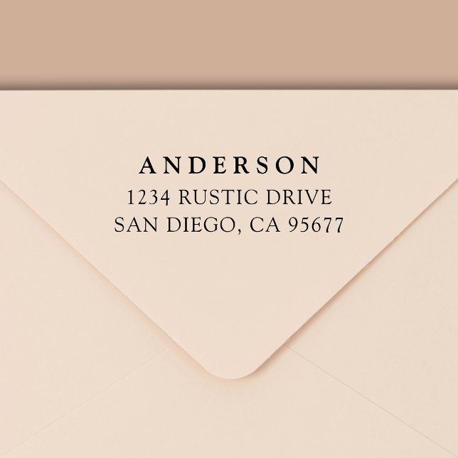 Minimale moderne Typografie-Rücksendeadresse Permastempel (Von Creator hochgeladen)