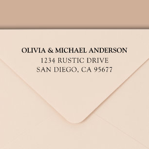 Minimale moderne Typografie-Rücksendeadresse Permastempel